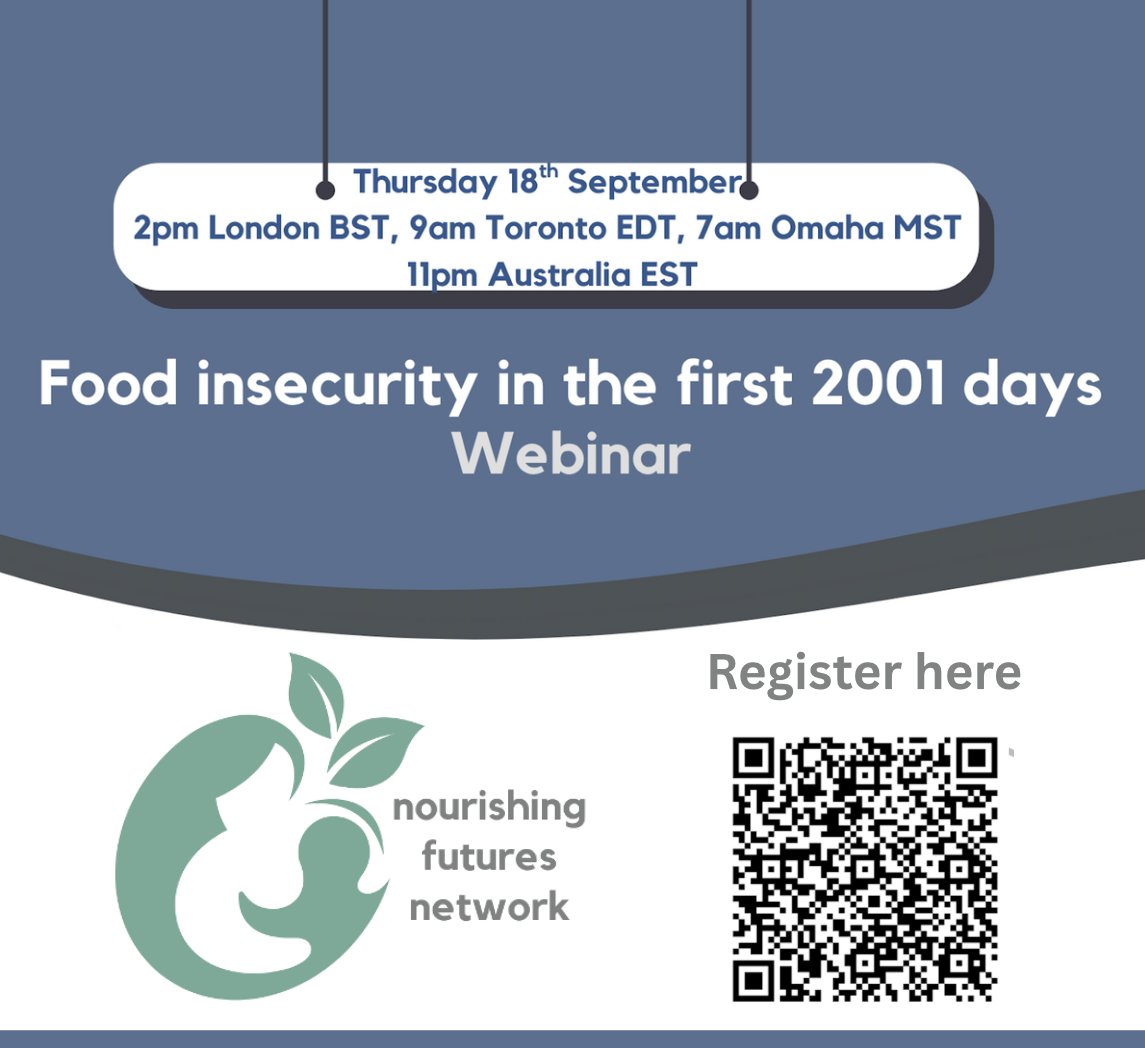 nourishingftrs's tweet image. ⚠️Food insecurity doesn’t start in adulthood. It begins during pregnancy, and affects a child before they’re even born

Join us for a powerful webinar🌐:
“Food insecurity in the first 2001 days”

📝To register
visit our website🔗 bit.ly/4lnsLnG or
Scan the QR code!👇