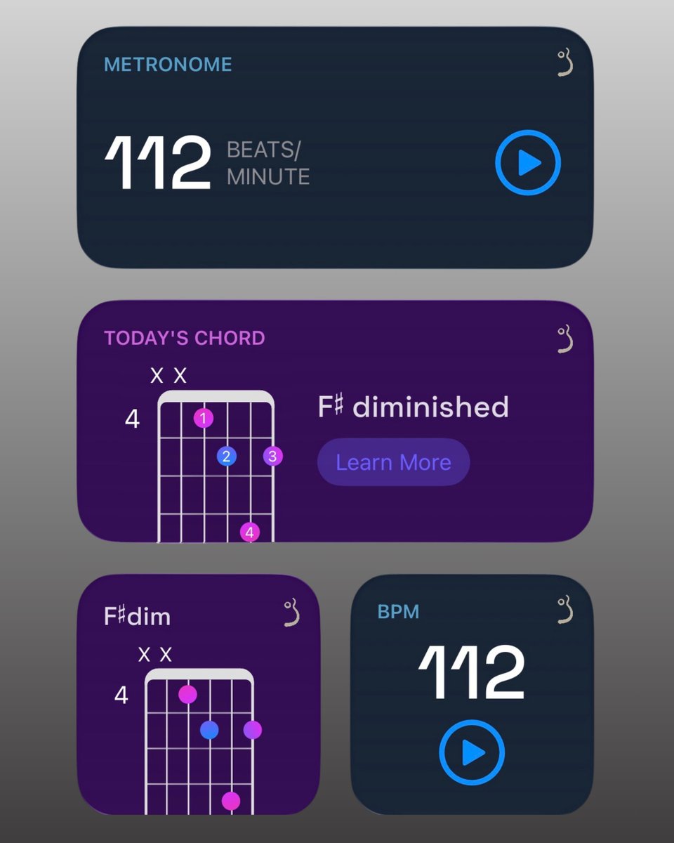 guitarwizapp's tweet image. 🔥 MAJOR UPDATE: GtrWiz now supports iPhone &amp;amp; Apple Watch widgets! Chord of the Day + Tap Tempo Metronome on your home screen = game changer for guitarists 📷Download: apps.apple.com/app/apple-stor… #gtrwiz #gtrwizapp #GuitarWidget #AppleWatch #iOSUpdate #iPhoneWidgetsApp #WatchApp