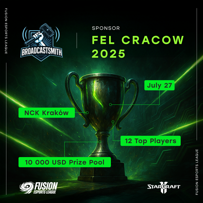 FEL_PL2025's tweet image. 🤝 Partnership Announcement!
We’re excited to team up with BroadcastSmith for FEL Cracow 2025! 🎥
World-class production, smooth broadcasts, and that premium esports vibe — brought to you by the best.
More about them: linkedin.com/company/broadc…
#FEL2025 #StarCraft #Esports