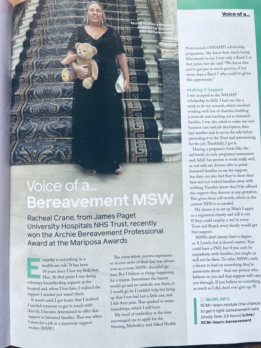 So lovely to just receive this through the letterbox today , an amazing memory #maxslegacy💙🐻🌈 #royalcollegeofmidwives #bereavrmentsupportandaftercare 
#babylosssupport #mariposaawards