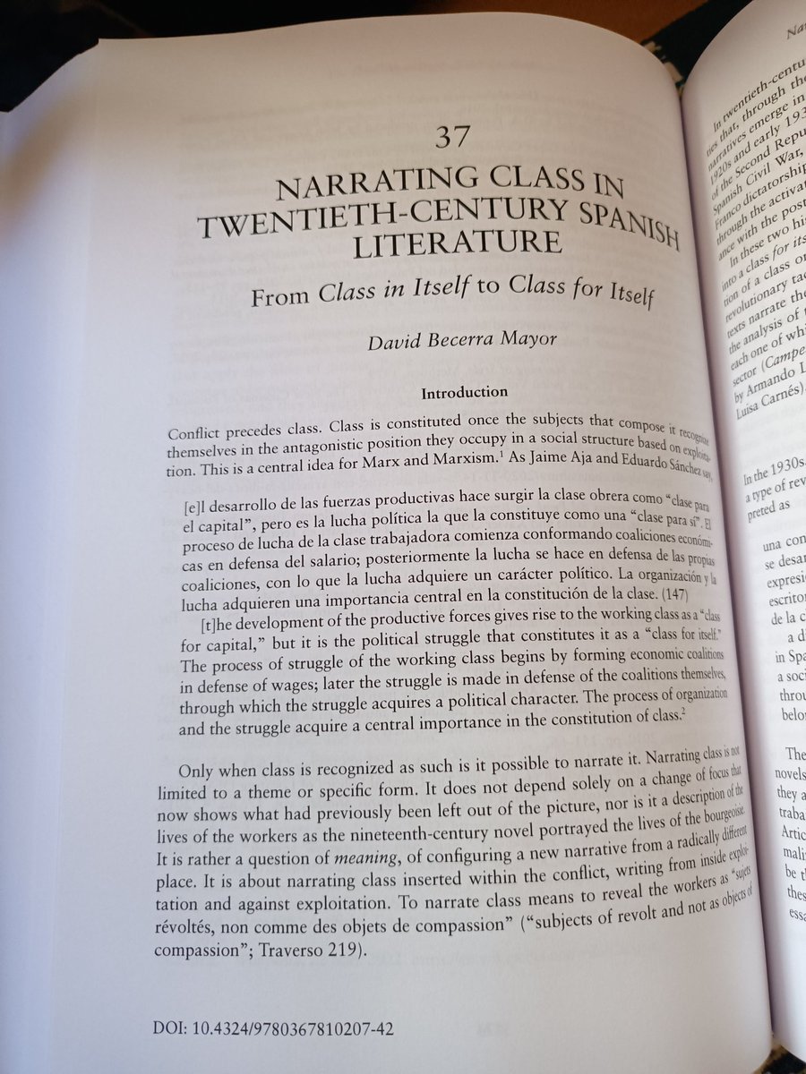 Ya he recibido –por fin– mi ejemplar de The Routledge Hispanic Studies Companion to... en el que he contribuido con un capítulo sobre literatura y lucha de clases, con un análisis de Campesinos de Joaquín Arderius, Tea rooms de Luisa Carnés y La mina de Armando López Salinas.
