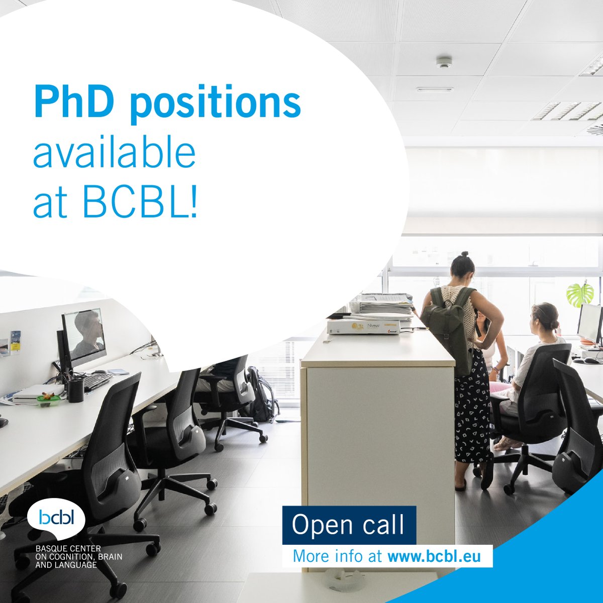 bcbl_'s tweet image. 📣 We are hiring! 📣
#BCBL has new PhD positions available for you!
🔸 1 PhD – #Neurolinguistics and #Aphasia Group
🔸 1 PhD – #PerceptualInference Group
🔸 1 PhD – #BrainRhythms and #Cognition Group
The application deadline is soon!
+info 👇
bcbl.eu/es/unete-a-nos…