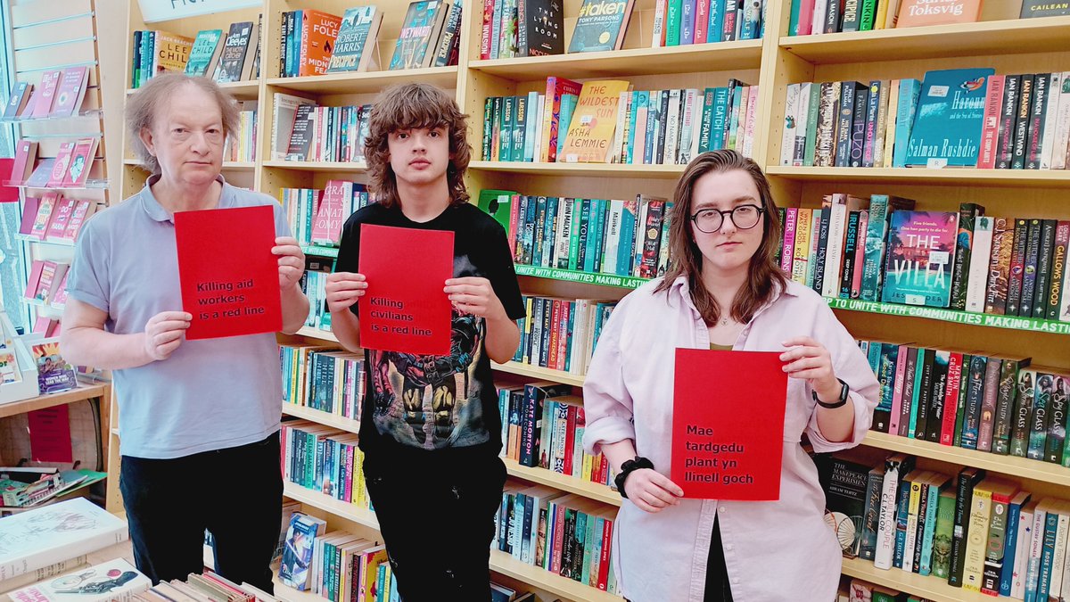 Join us in the shop on Saturday (19th July) at 11am for our #RedLineForGaza solidarity action for Peace in Gaza.
#RedLineCymru