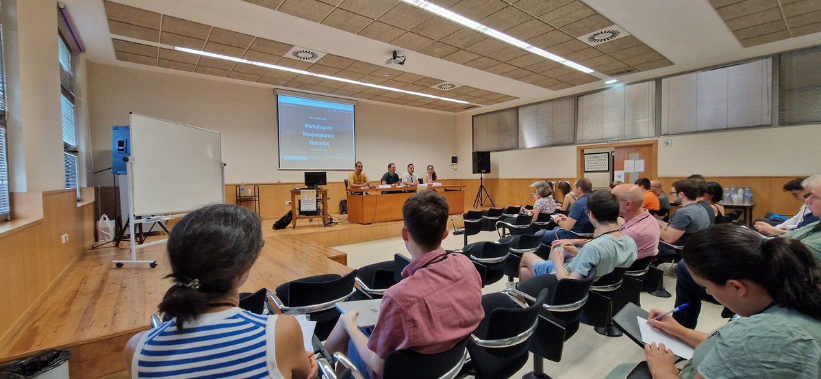 Happy to have attended the Mieres workshop sites.google.com/view/wnpseio organized by the <a href="/SEIO_ES/">SEIO</a> WG on Nonparametric Statistics. Highest scientific level in most enjoyable atmosphere. Thanks to the awesome organizers Arís, Laura, Andrea and Jose! Looking forward the next meeting!!🎓