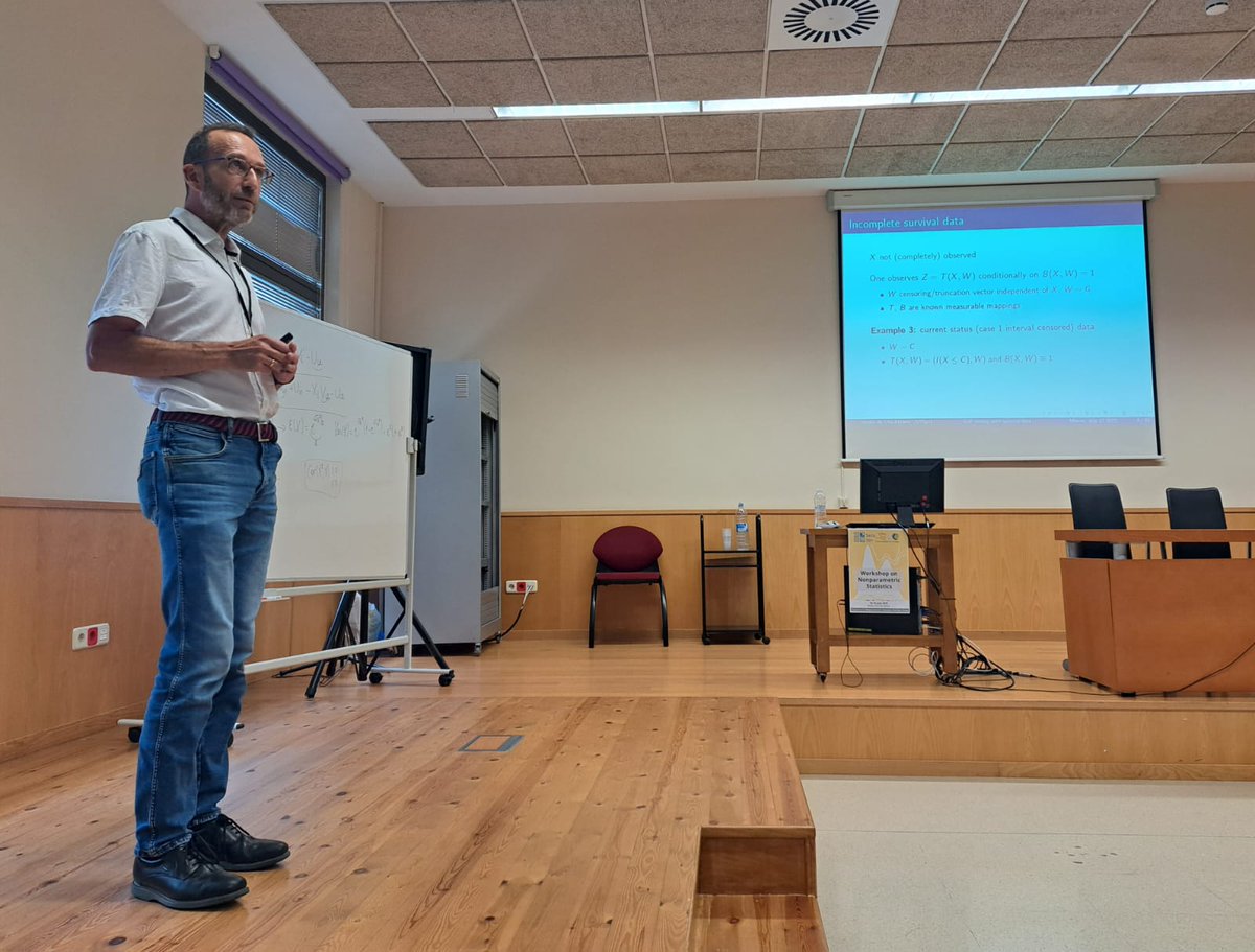 jacobodeuna's tweet image. Happy to have attended the Mieres workshop sites.google.com/view/wnpseio organized by the @SEIO_ES WG on Nonparametric Statistics. Highest scientific level in most enjoyable atmosphere. Thanks to the awesome organizers Arís, Laura, Andrea and Jose! Looking forward the next meeting!!🎓