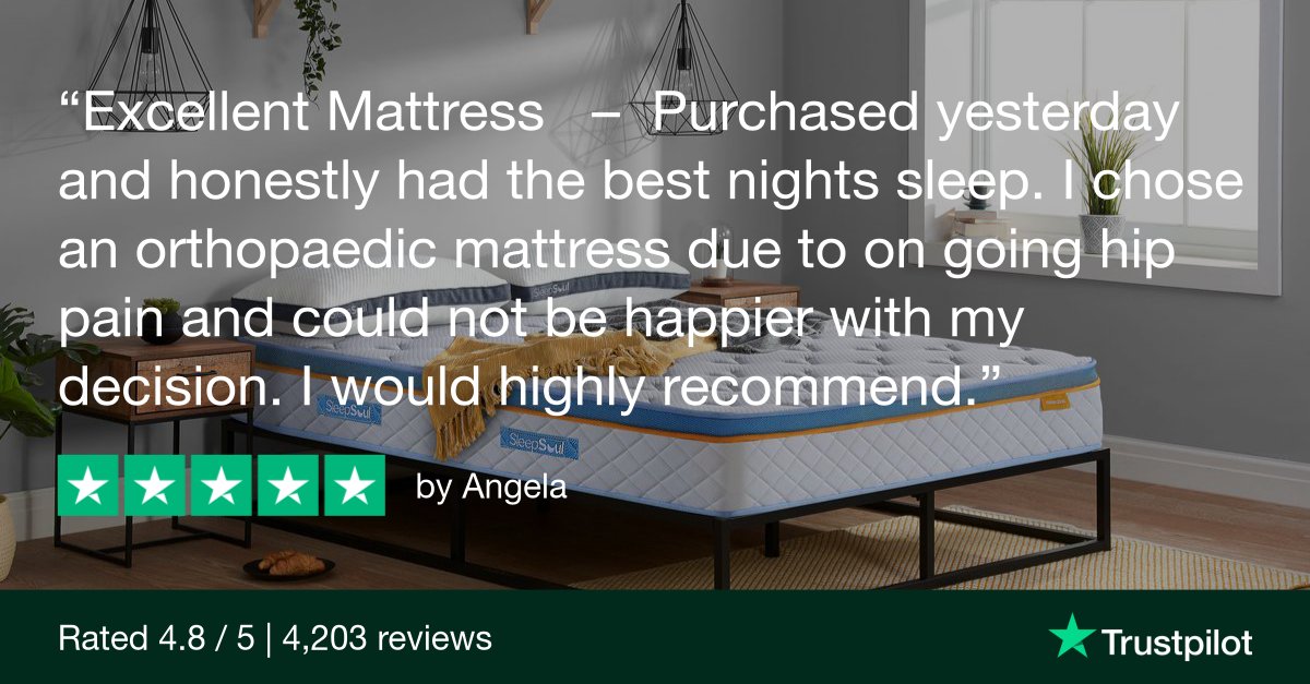 We don’t just say we care — our customers say it for us! ⭐

Rated excellent on Trustpilot, we're proud to be trusted and recommended by many, including Which?

Thank you for your continued support!

See why people love us: zurl.co/h72nD

#RatedExcellent #SleepSoul