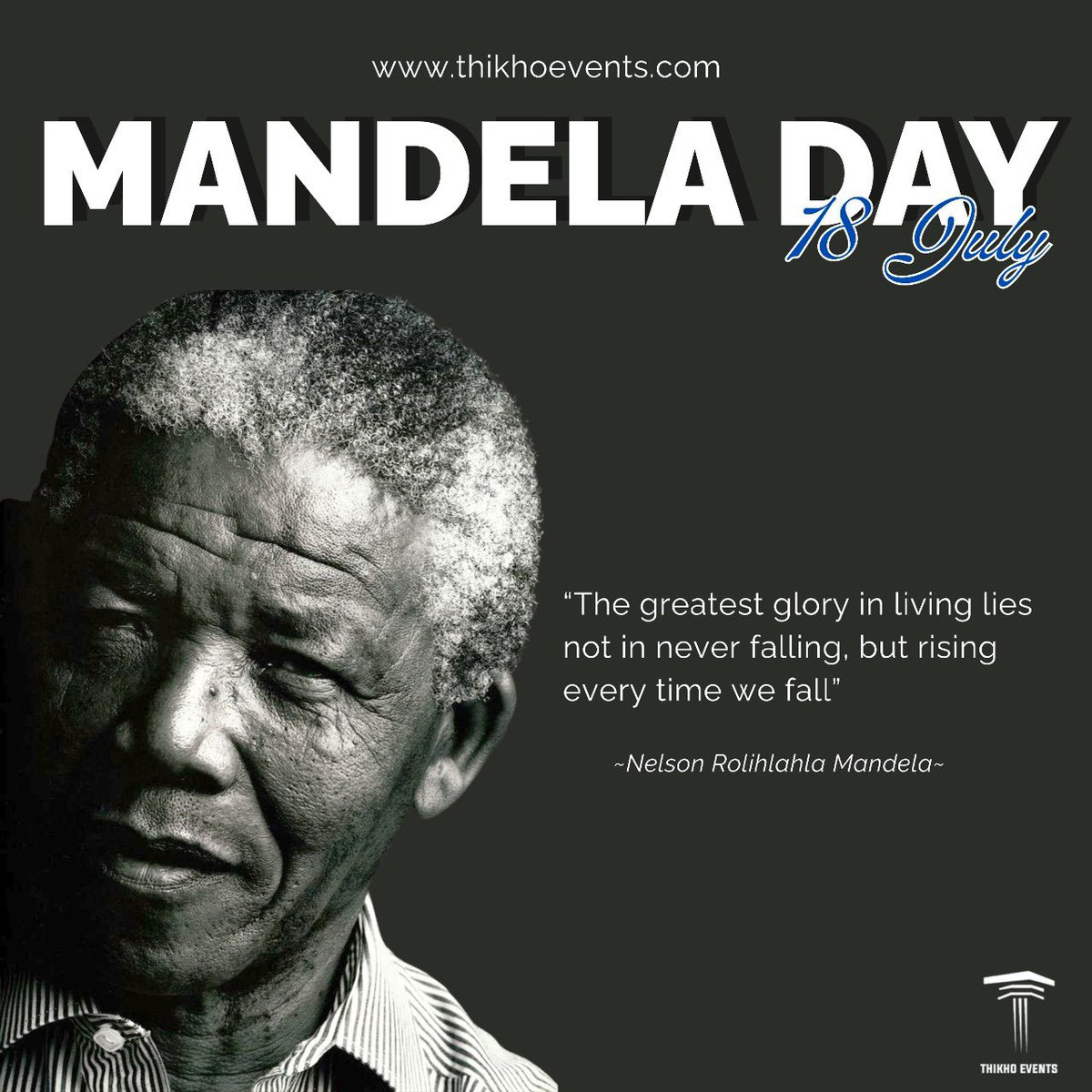 ThikhoEventsZA_'s tweet image. Happy #MandelaDay Thikho Events Fam! 👊🏾
#67Minutes #ThikhoEvents #CapeSpringX