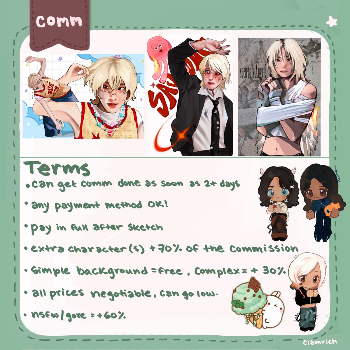 COMMS OPEN!!! URGENTTT PLS DM ME!!!!