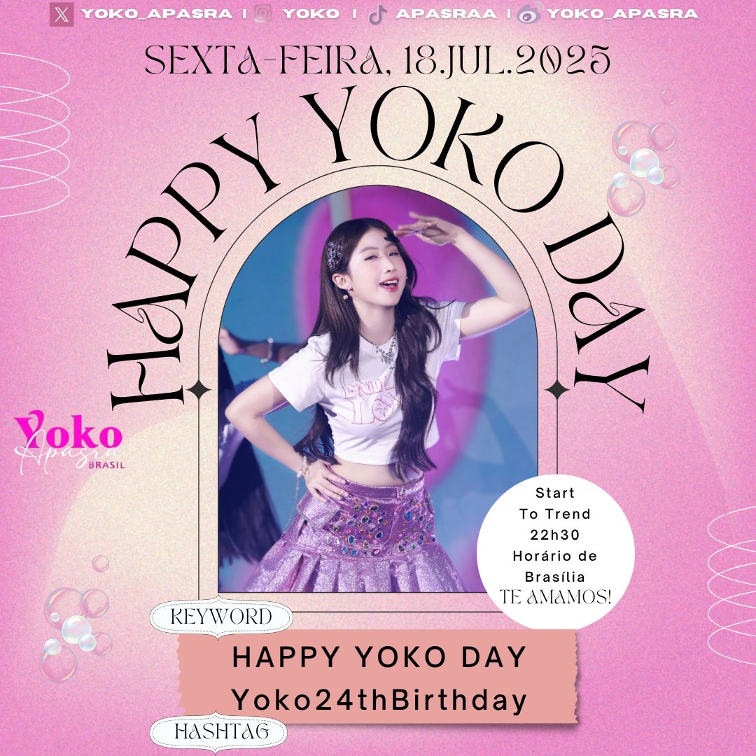 Meus amores, chegou o momento de aquecer o coração! 💖🐺

Amanhã, 19 de julho, é o dia dela: nossa YOKO, nossa Lobinha!
Mas pra ela que está na Tailândia, a comemoração já começa HOJE! 🇹🇭✨

Queremos fazer esse dia brilhar ao redor do mundo e pra isso, precisamos de VOCÊ!
Vamos