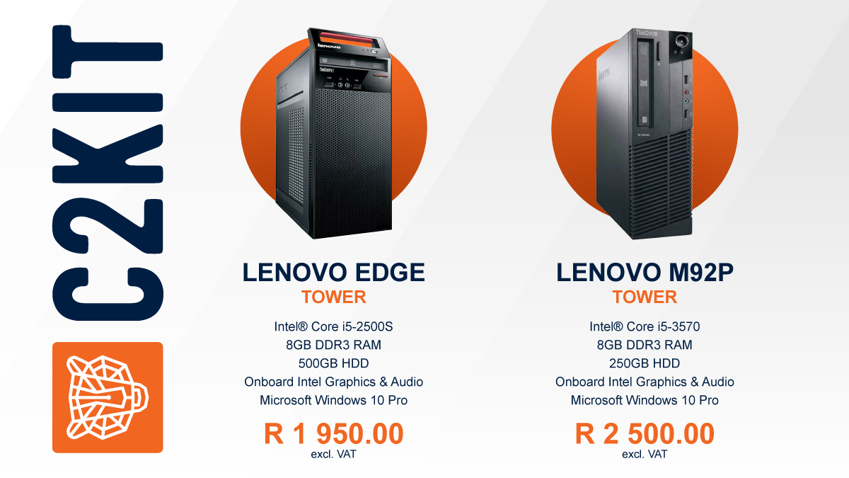 C2KIT's tweet photo. Upgrade your home/office with a dependable refurbished desktop. Whether you choose a mini, SFF, or tower, each unit is tested and includes a 1-year warranty.T&amp;Cs apply.https://t.co/3oLQl8YxOv

0100014204/sales@c2kit.co.za

#C2KIT #Refurbished #BrandSpankingUsed #RefurbishedTech https://t.co/WO2BGKGnSA