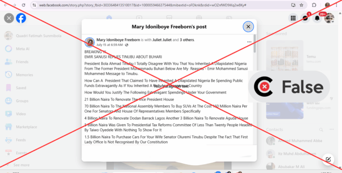 #FACTCHECK: The claim that Emir Sanusi criticised President Tinubu over his claim of inheriting a dilapidated Nigeria from Buhari is false; the quote was originally authored by Charly Boy [<a href="/AreaFada1/">Charly Boy Area Fada 1</a> ] in August 2024.
Read more: factcheckhub.com/charly-boys-20…