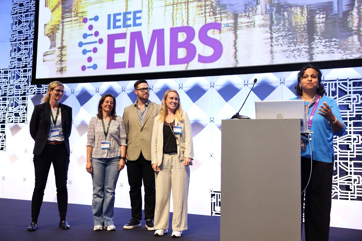 IEEEembs's tweet image. We wrapped our final day of #EMBC2025 with groundbreaking sessions and engaging exhibitions. Plus, hearing from inspiring plenaries by Professor Dario Farina and Professor Dame Molly Stevens.
We hope this conference has been unforgettable for everyone who was able to join us.…