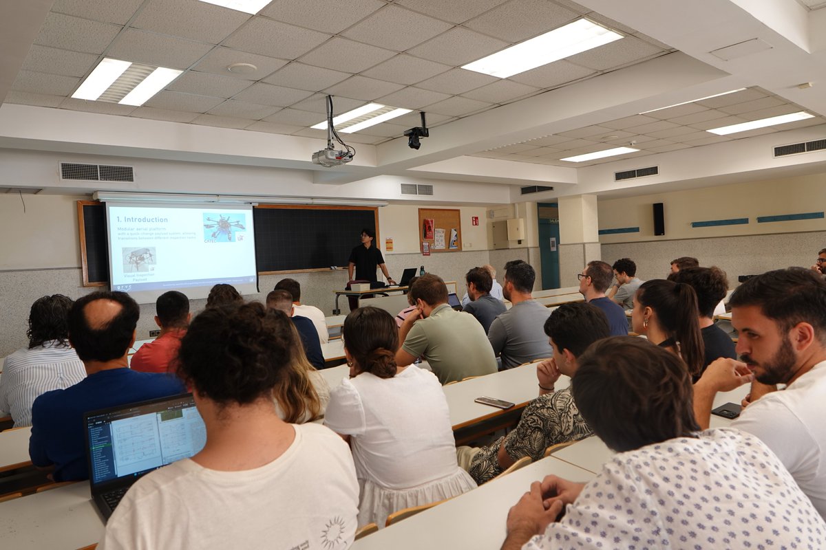 GRVC (@grvc_us) on Twitter photo Summer is here but at the GRVC we continue working and learning with #seminars. Held at the <a href="/ETSIngenieria/">ETS de Ingeniería</a>, our expert, HongFan Yang, has talked about different UAVs in the presentation 'Manufacturing, assembly and programming of a fully-actuated aerial platform for <a href="/SIMAR_EU/">SIMAR Project</a>'🦾 Summer is here but at the GRVC we continue working and learning with #seminars. Held at the <a href="/ETSIngenieria/">ETS de Ingeniería</a>, our expert, HongFan Yang, has talked about different UAVs in the presentation 'Manufacturing, assembly and programming of a fully-actuated aerial platform for <a href="/SIMAR_EU/">SIMAR Project</a>'🦾