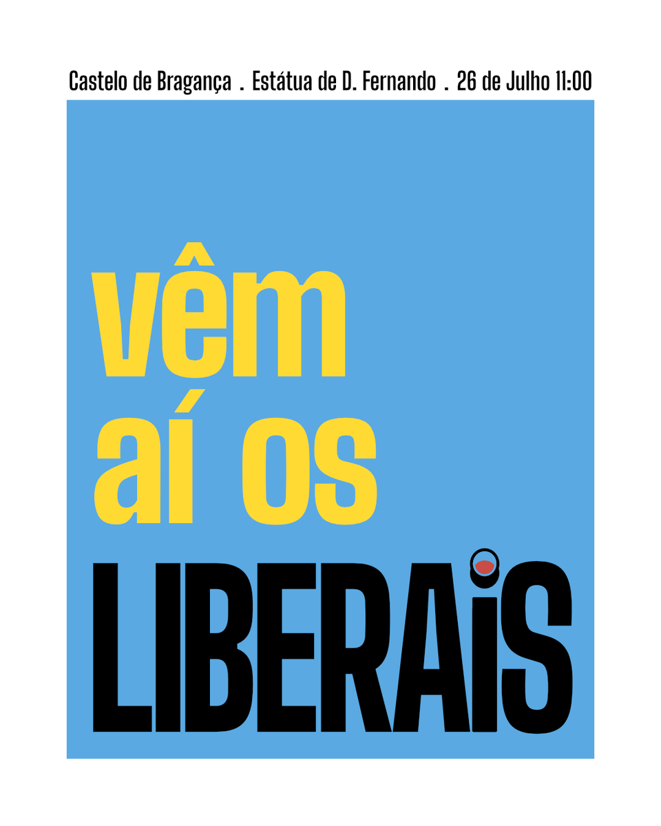 BragancaLiberal's tweet photo. 🗽 Bragança vai ficar mais Liberal!

E  tudo começa no próximo sábado, 26 de julho às 11h. Para saberes o que  vem aí junta-te a nós na Estátua de D. Fernando no Castelo.

📍 Estátua de D. Fernando, Segundo Duque de Bragança
📅 26 de Julho, Sábado
⌚ 11:00 https://t.co/oWQCyNANQ7
