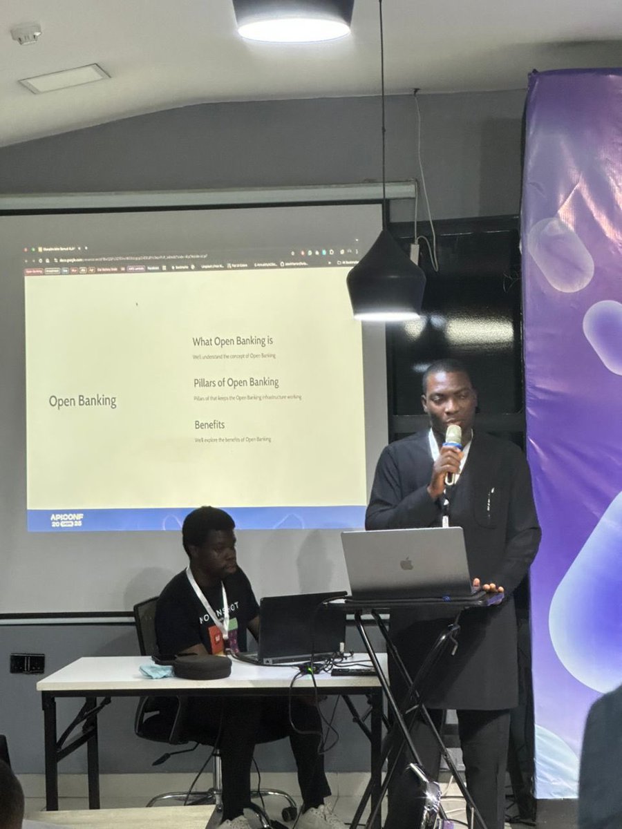 apiconflagos's tweet photo. An insightful session by Oluwatimilehin Alapakristi where he discussed “API Specifications: Open Banking Specification”

#APIConfLagos #APIConfLagos2025 #APIConfxApidays https://t.co/eJuFSx1NRT