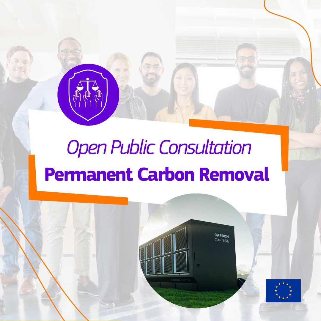 EUClimateAction's tweet image. 🌍 Have your say on permanent carbon removal in the EU!
Join the public consultation & get the chance to influence EU certification methods.
📅 Open until 22 September 2025
👉 ec.europa.eu/info/law/bette…
#EUGreenDeal #ClimateAction #CarbonRemoval #CRCF #HaveYourSay