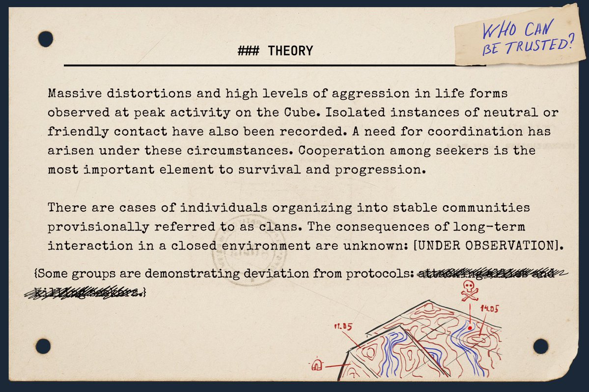 Prof. Lebedev, log #4:
Aggression levels are rising. Some are banding in groups - others prefer explore on their own. Trust is... unstable.

🎲 Full report archive: store.steampowered.com/app/2850590/TH…
#TheCUBEgame