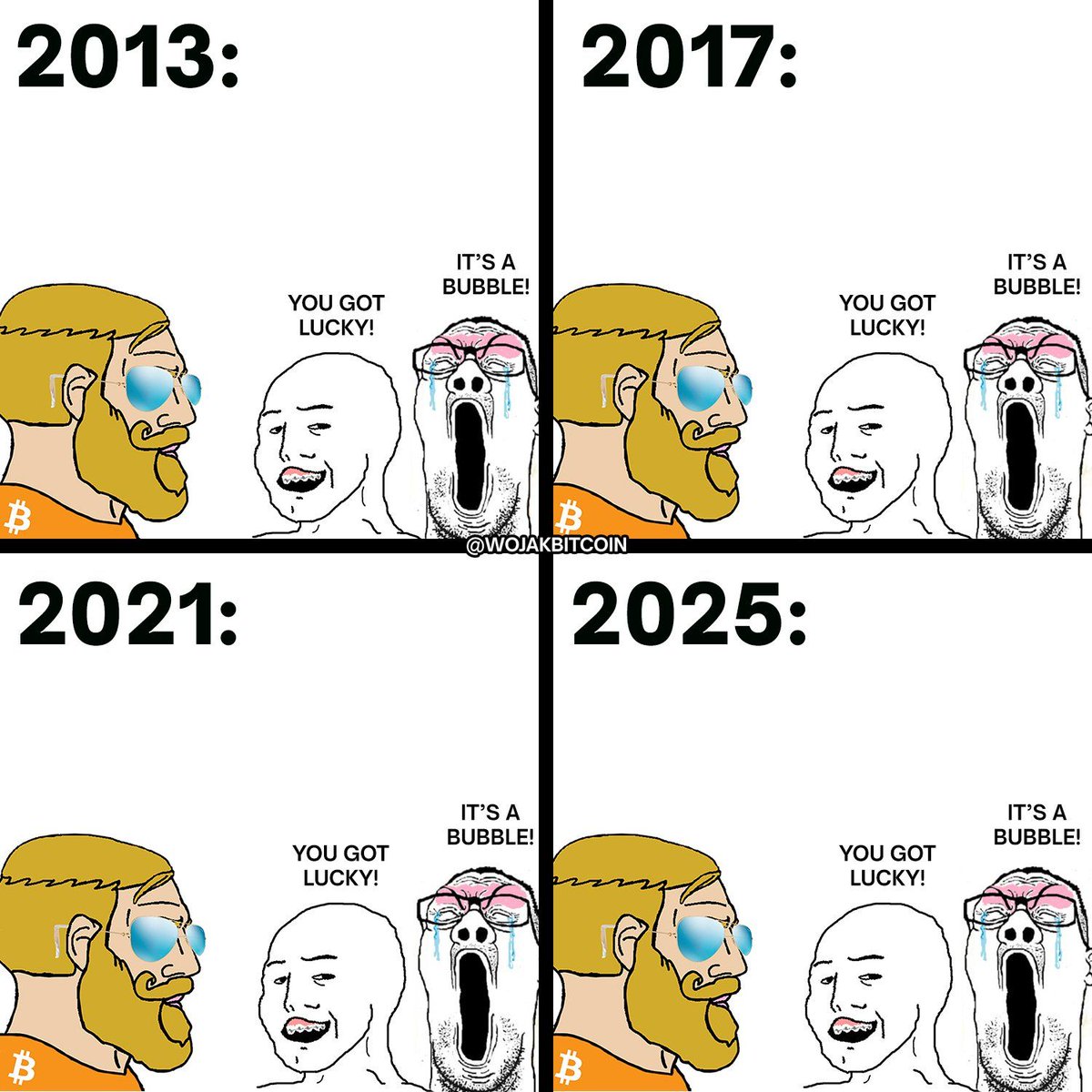 Patrick_Lowry_'s tweet image. We must get lucky a lot in Bitcoin... 🥸