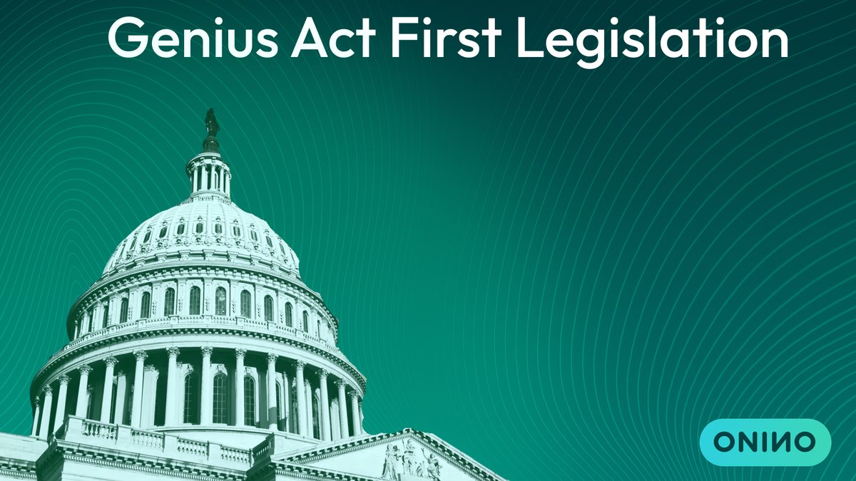 onino_io's tweet image. BREAKING: The US has officially passed all three major crypto bills, the CLARITY Act, the GENIUS Act, and the Anti-CBDC Act. A historic moment for US crypto regulation.

The GENIUS Act passed with strong bipartisan support (308-122) and now heads to President Trump’s desk for…