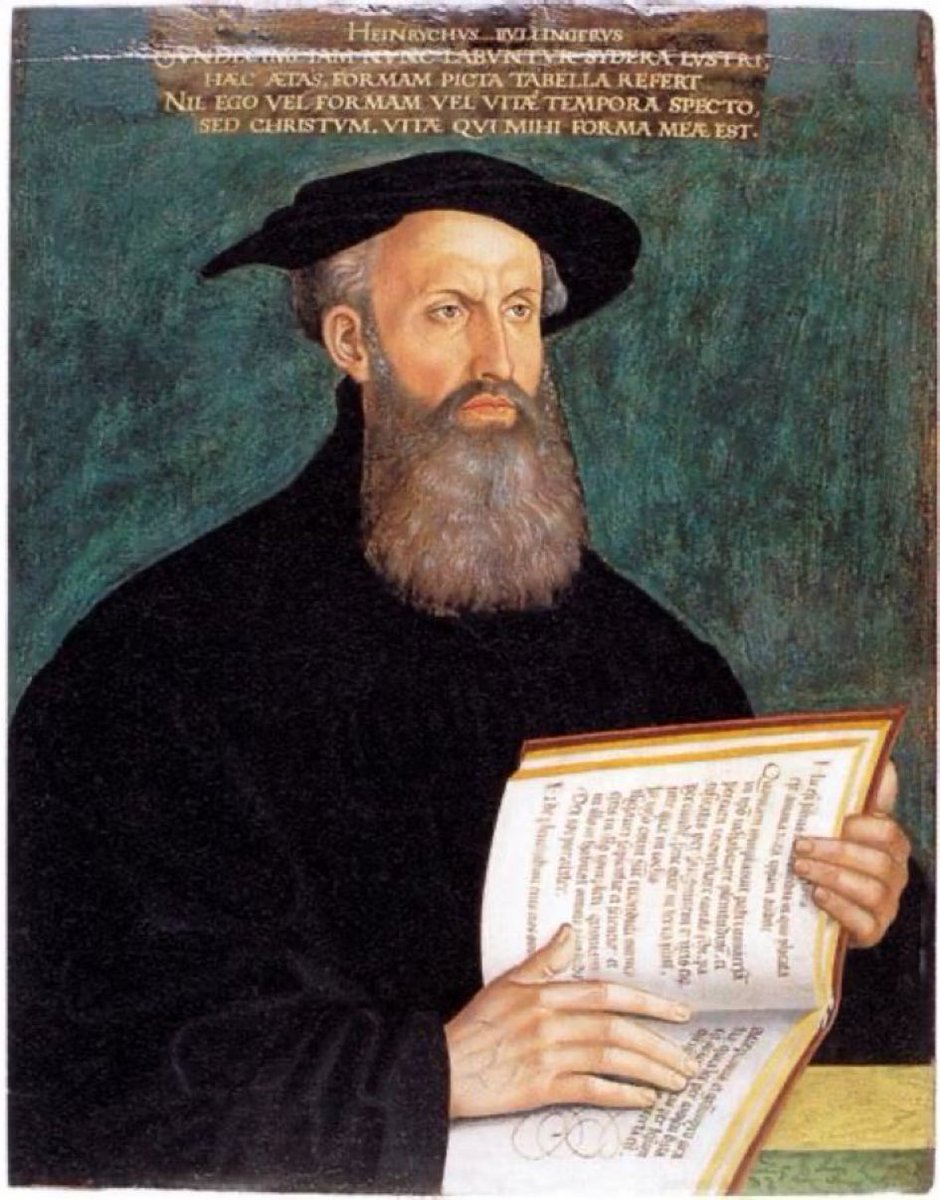 HistoricalRook's tweet image. #OTD July 18, 1504:
Birth of Heinrich Bullinger, Swiss reformer. He continued Zwingli's work after his death at Kappel (1531), and composed the Second Helvetic Confession in 1566.