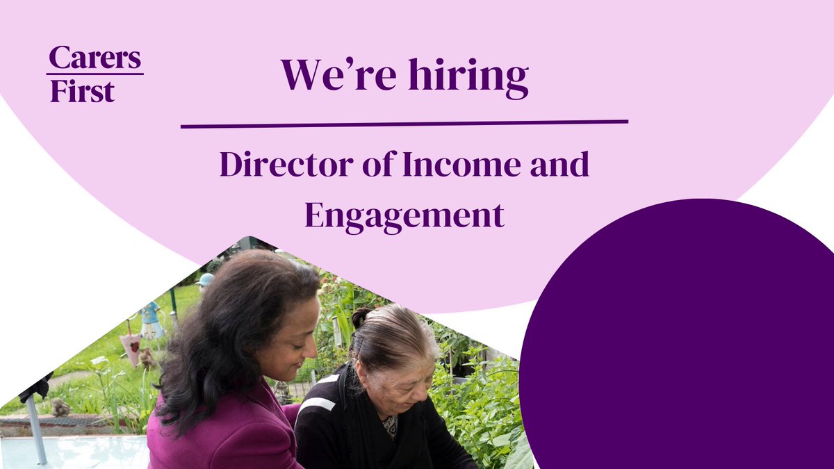Carers_first's tweet image. Do you want to inspire and manage a team dedicated to supporting unpaid carers? You could be our next Director of Income and Engagement! 🌟

This is a crucial role at Carers First, overseeing a team with the aim to improve the lives of carers. The ideal candidate will have…