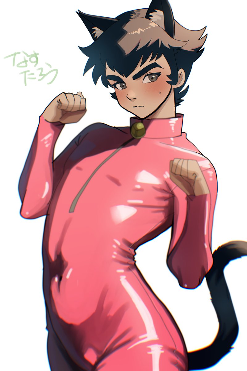 nasu_tarou3's tweet image. ９３日目

友人に打診してみたら好感触だったピンクキャットスーツ鉄也くん

#100日チャレンジ
#イラスト