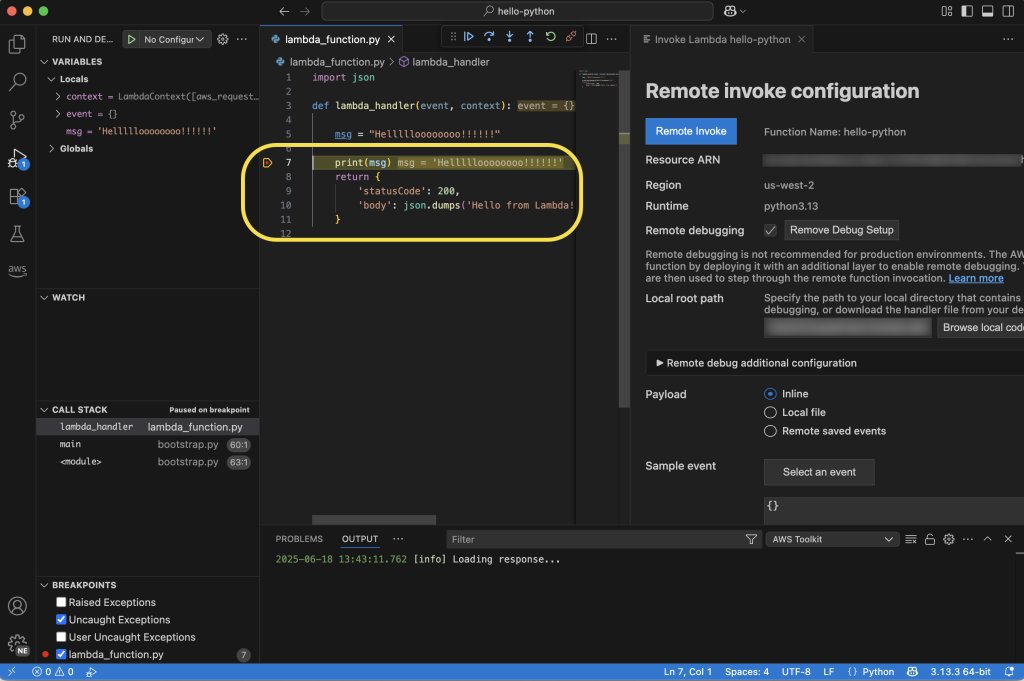 AWS Lambda remote debugging is finally here and I'm embarrassingly excited about it

No more console.log debugging hell. No more dependent on cloudwatch logs. Just actual breakpoints like a civilized developer.

RIP to all those Friday afternoons lost to deploy-log-guess-repeat