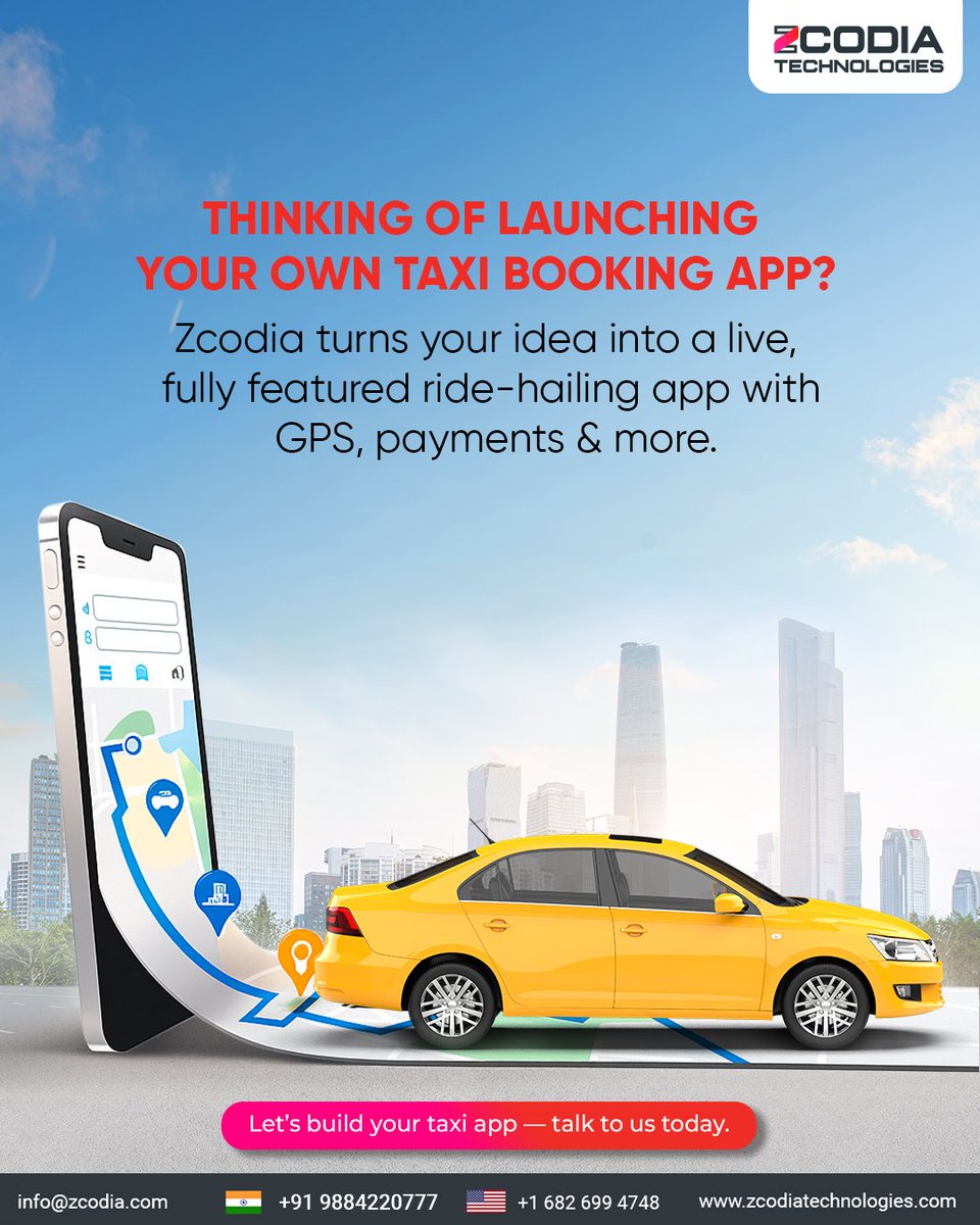 zcodia's tweet image. Have a taxi app idea? Zcodia builds GPS-enabled, payment-ready platforms that are launch-ready and scalable.
📧 info@zcodia.com
🌐 zcodiatechnologies.com
📞 +91 9884 220777 | +1 682 699 4748
#TaxiAppDevelopment #OnDemandApp #ZcodiaTechnologies #MobilitySolutions #AppDevelopment