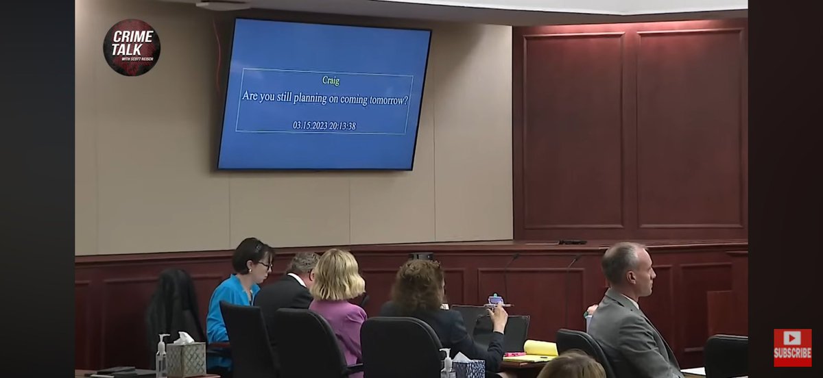 CubicZpainter's tweet image. Post 3 James Craig trial
While his wife is in the hospital he wants to know if his mistress is still coming for a visit