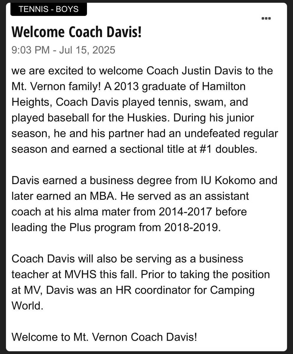 mvmarauders's tweet image. Welcome to our two newest members of our coaching staff! Download the MV Athletics app to get posts like these sent directly to your mobile device!

Check out the MV Marauders app to get news, schedules, rosters, live scores and more! qrco.de/mvmarauders