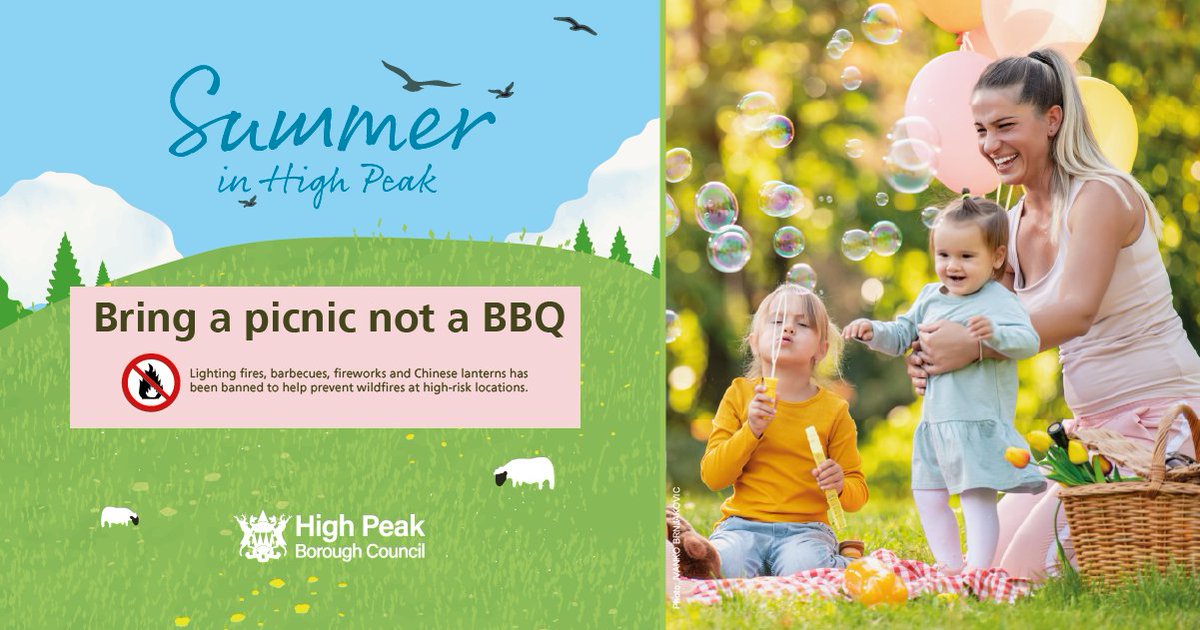 HighPeakBC's tweet image. We've seen the absolute devastation a disposable BBQ or wildfire can cause in our beautiful countryside, not only to the landscape but to the wildlife and livestock that lives there too.
If you're heading out, pack a picnic NOT a BBQ and visit responsibly this summer!