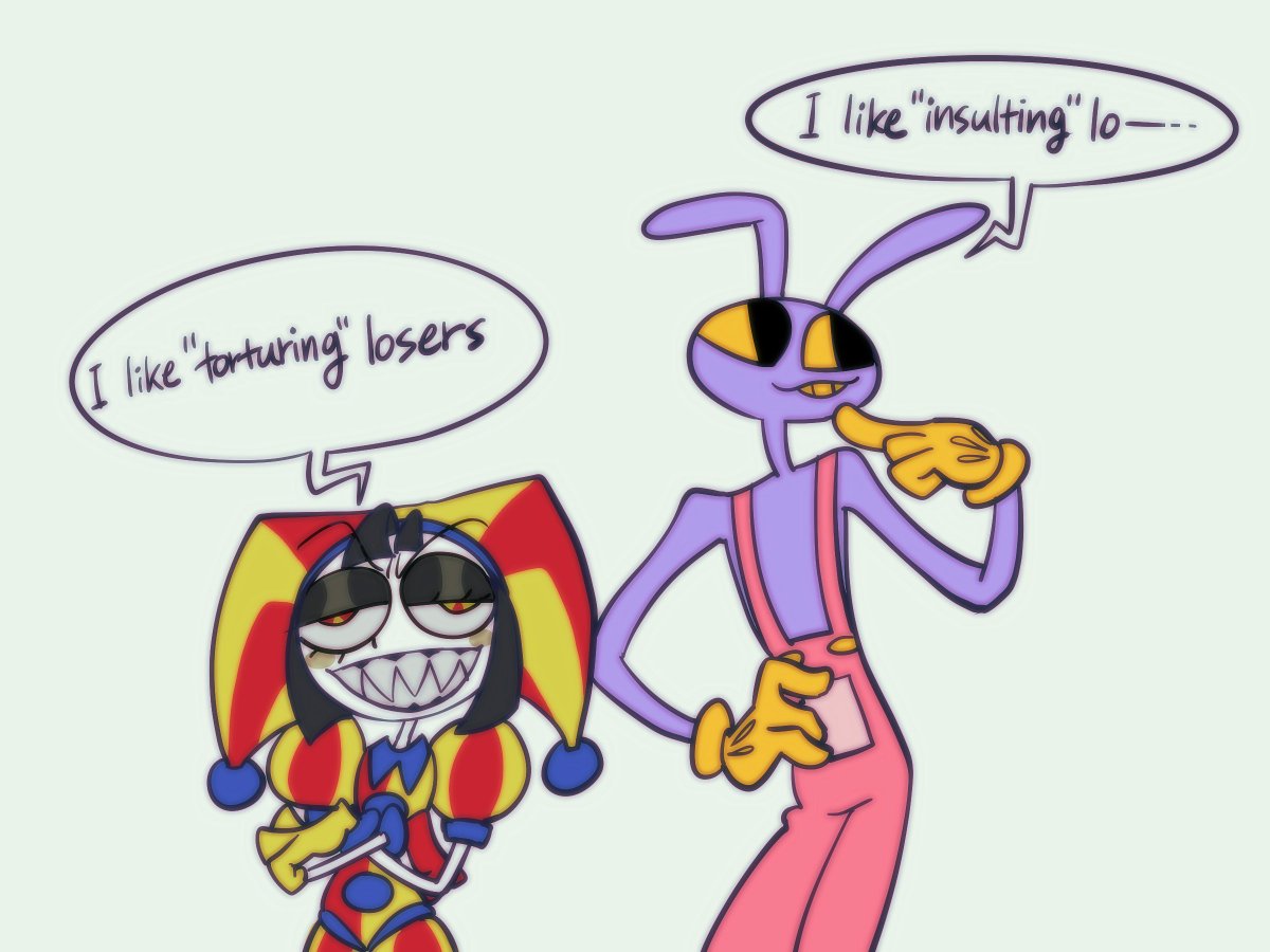 corpseacoast's tweet image. evil pomni what if more evil than jax