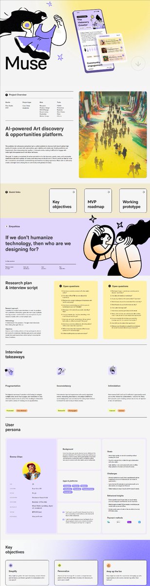 coder_dandriyal's tweet image. Case studies don’t just tell your story,..... they prove your value.
In a sea of portfolios filled with shiny surfaces, what makes a designer distinct is what they think.
That’s where case studies matter.
They expose your rationalizing, your problem-solving of real issues, and…