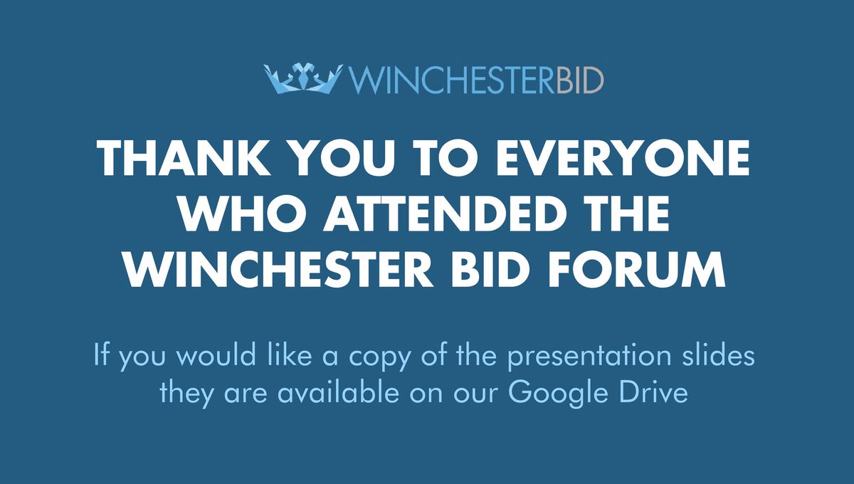 The summer Winchester Business Improvement District (BID) Forum took place yesterday. Thank you to everyone who attended. The presentation slides are available here drive.google.com/drive/folders/…