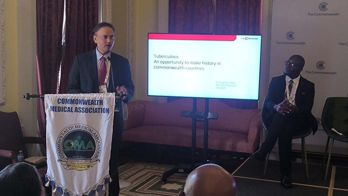 SahuSuvanand's tweet image. Half of the global tuberculosis burden is in the 56 Commonwealth Countries. I presented today to the Commonwealth Medical Association global meeting in the historic Commonwealth Secretariat building in London an opportunity to end TB in the commonwealth.