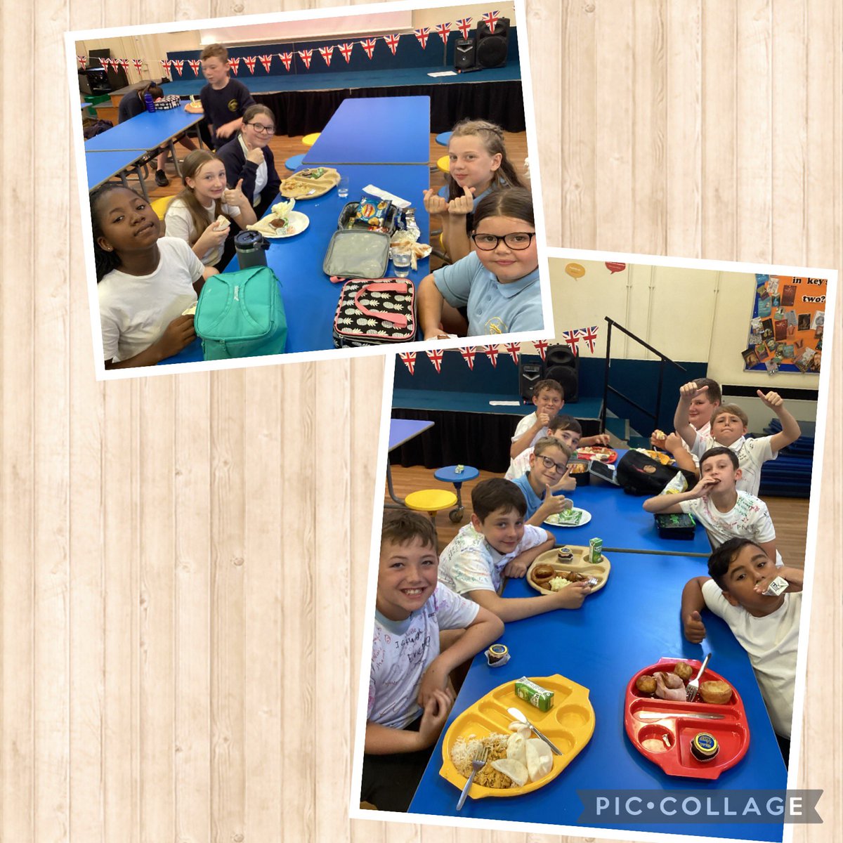Y6 chose their favourite meals today - thank you so much to the kitchen staff for delicious meals 💛💙