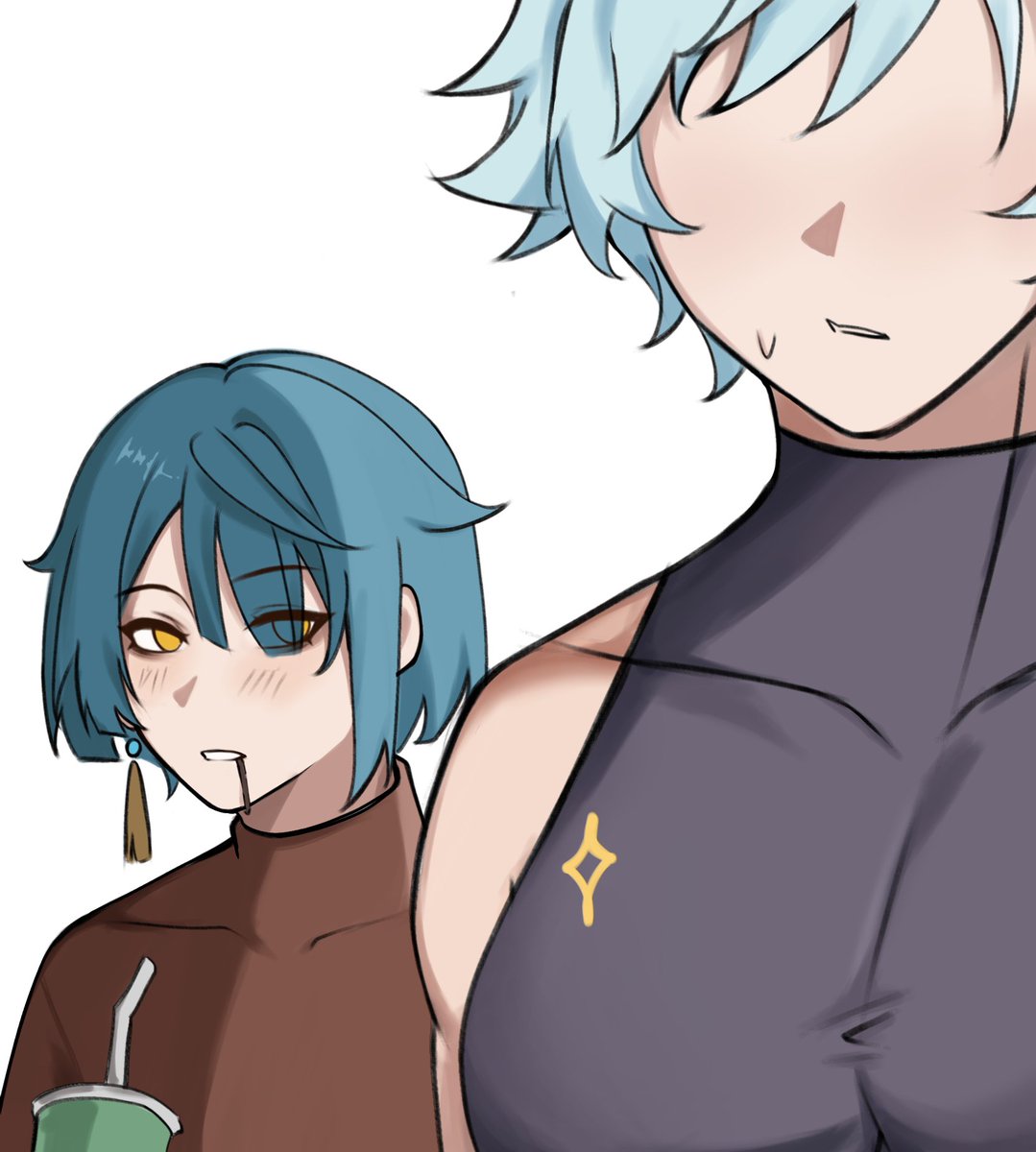 AnamiSasako's tweet image. As a professional observer of character designs, I can confidently say: Chongyun is on track to develop some majestic chest assets 🤓☝🏻 #Xingyun