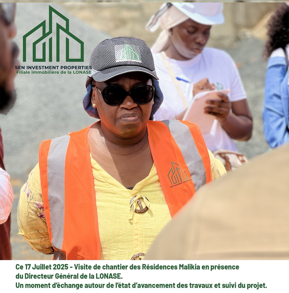 SenInvest_pro's tweet photo. Ce 17 juillet 2025, une visite de chantier des Résidences Malikia s’est tenue en présence du Directeur Général de la LONASE. Ce fut un moment d’échanges autour de l’état d’avancement des travaux et du suivi du projet.

 #RésidencesMalikia #TravauxEnCours
#Seninvestmentproperties https://t.co/MOjg68AH56