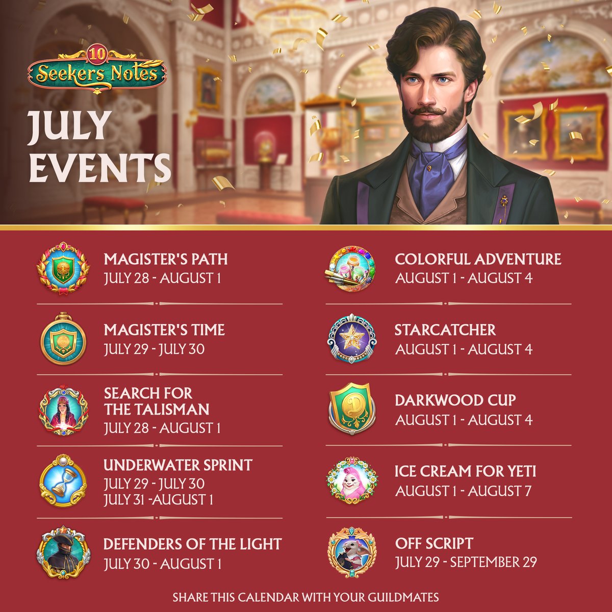 SeekersNotes's tweet image. The upcoming week will be full of surprises, gifts, and plenty of events to enjoy. 👏 Save this event calendar so you don’t miss out, and join us for the long-awaited Off Script event, starting soon and lasting all the way through September! 🐭📝️

📲 social-sn.mytonagames.com/ePQ7gW