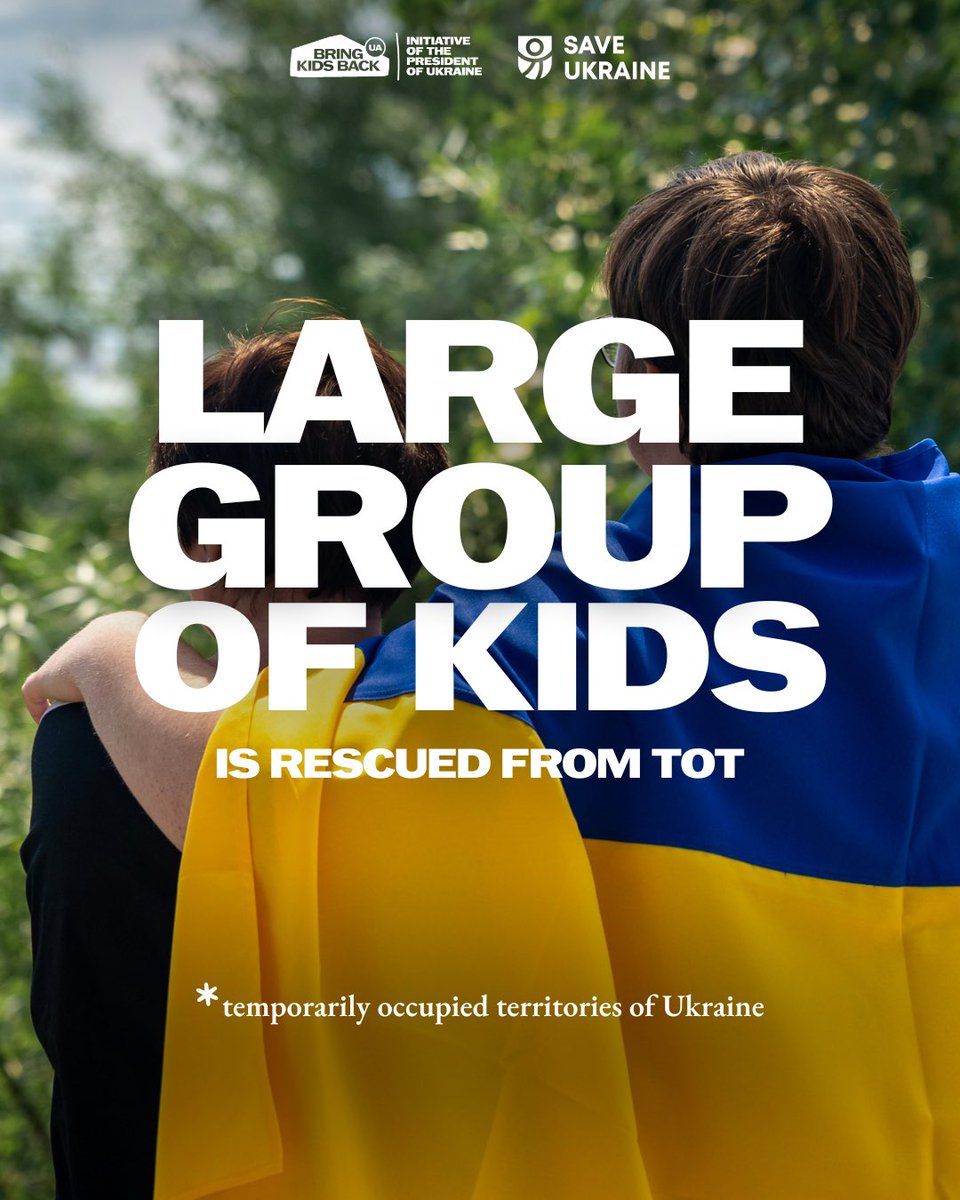 BringKidsBackUA's tweet image. Another group of Ukrainian children who recently lived under occupation has been rescued and given the chance to live freely and build a future in Ukraine. This became possible thanks to the Bring Kids Back UA initiative and the dedicated efforts of the @SaveukraineUs team.
🔹…
