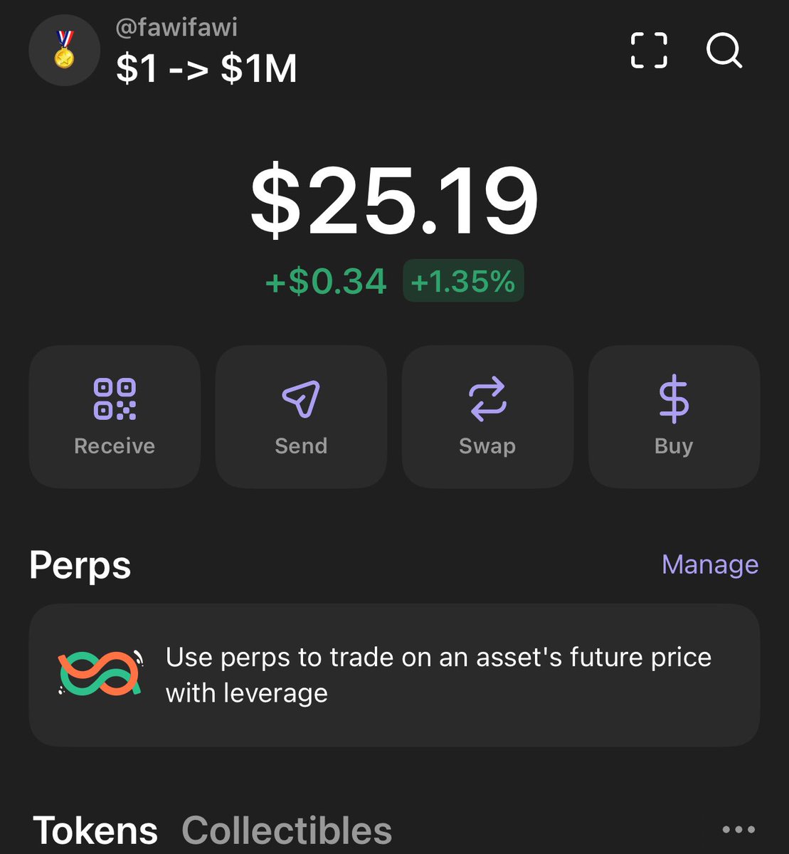 Update on $1 -&gt; $1M Memecoin Challenge Wallet
+$23.70