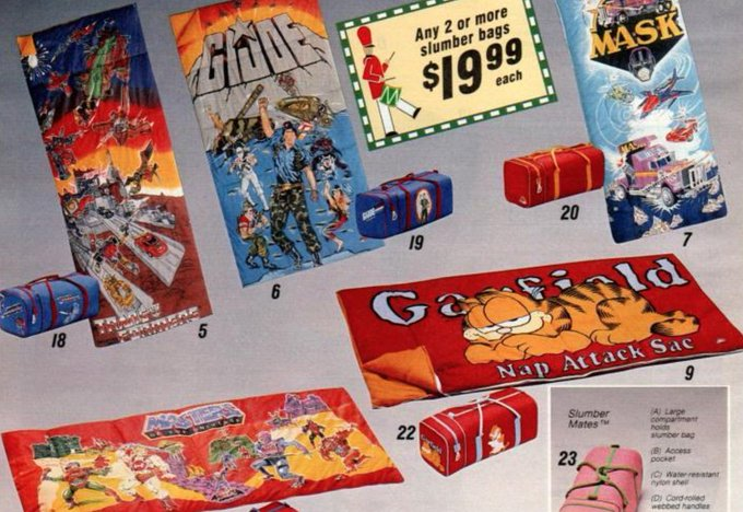 Did you have Slumber Bags for friend sleep overs?