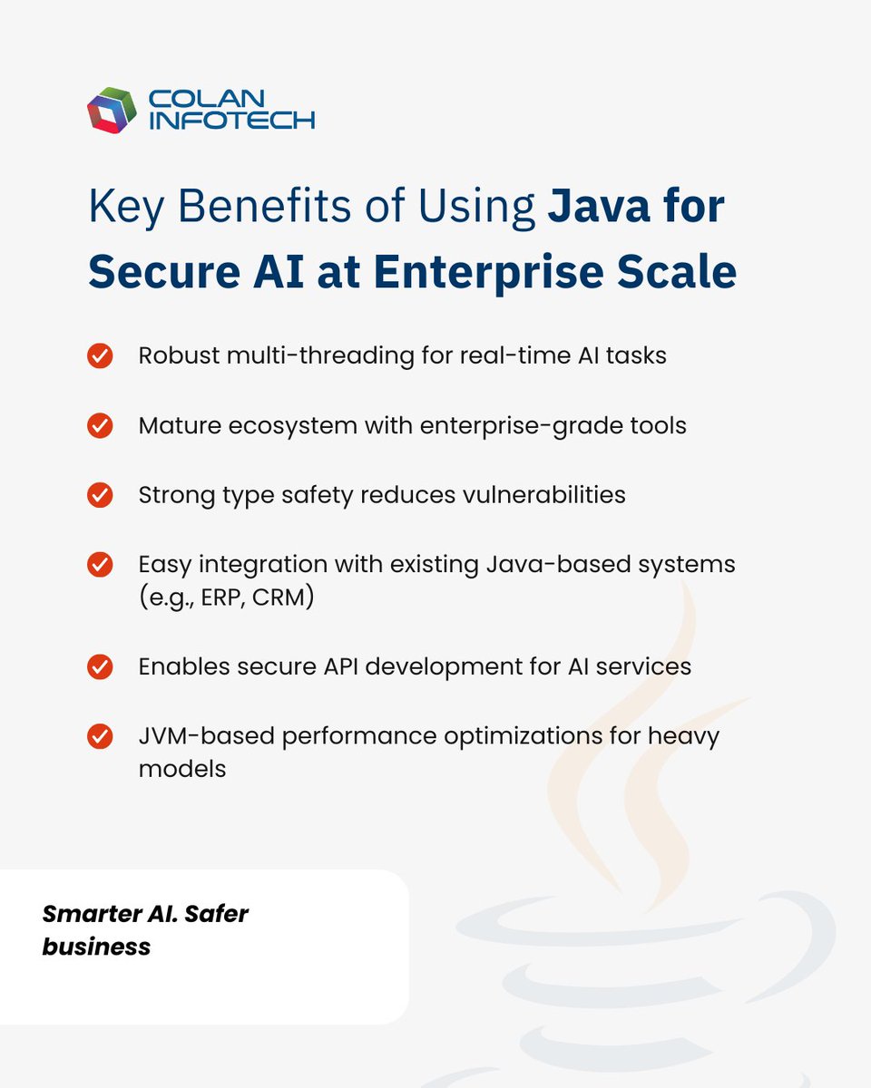 colan_infotch's tweet image. How Java Helps Enterprises Build Secure, Scalable AI Solutions
🔗 Link : colaninfotech.com/?utm_source=Li…
#JavaForAI #EnterpriseAI #SecureScalability #AIDevelopment #FutureReadySolutions #B2BTech #DigitalTransformation #ColanInfotech