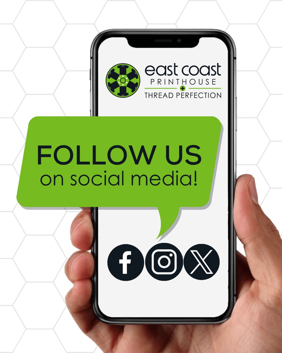 ECPrinthouse's tweet image. Get a behind-the-scenes look at our latest custom projects, new gear, shop updates and all the printing &amp;amp; embroidery magic we’re stitching up daily! 🧵👕

Don’t miss out—come hang with us online!

#FollowUs #ThreadPerfection #EastCoastPrinthouse