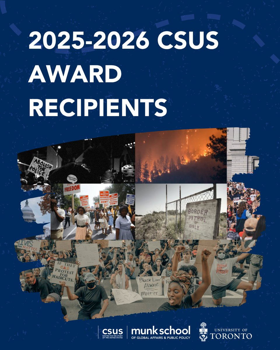 Congrats to the 2025–2026 CSUS Award recipients! These grants uplift undergrads, grads &amp; faculty across U of T.   🔗 Find out more here munkschool.utoronto.ca/csus/news/csus…
