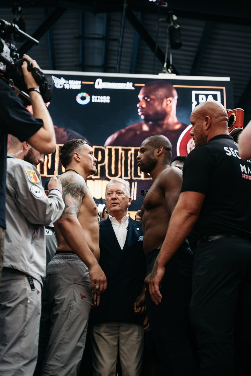 usykaa's tweet image. Weigh-in is over. That was our final face-to-face before the fight.
Buy now at dazn.com
