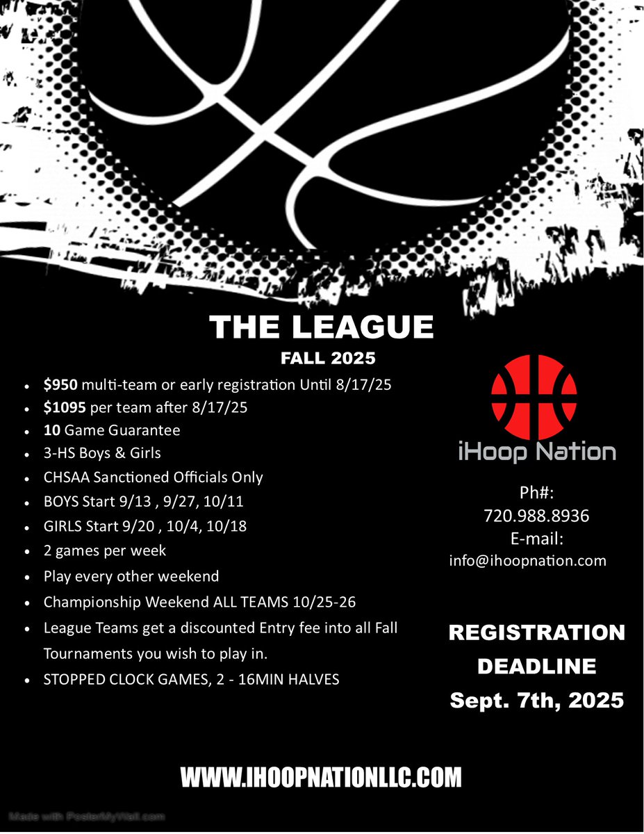 🏀iHoop presents - THE LEAUGE - Fall 2025 - Denver, CO!!! 🏀 - mailchi.mp/ihoopnation/fa…