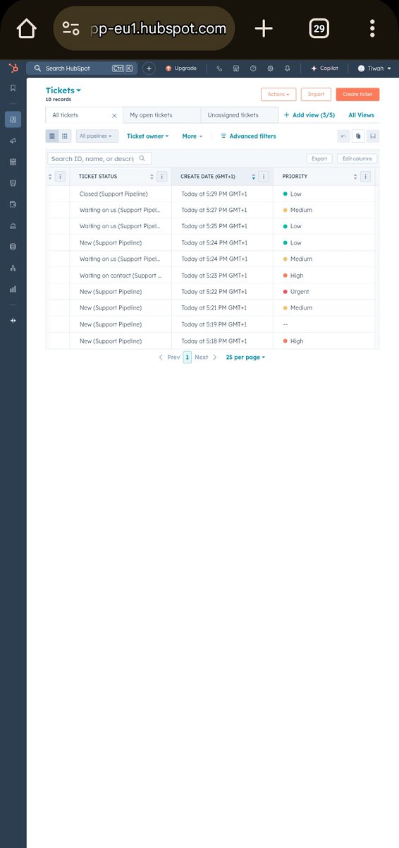 ruqayyahib's tweet image. Today, I explored HubSpot and created some fake contact lists and support tickets just to get familiar with the interface. There is absolutely more to learn. I also found out about HubSpot Academy, and I&apos;ll be taking some free courses soon to deepen my knowledge. #Day 18
