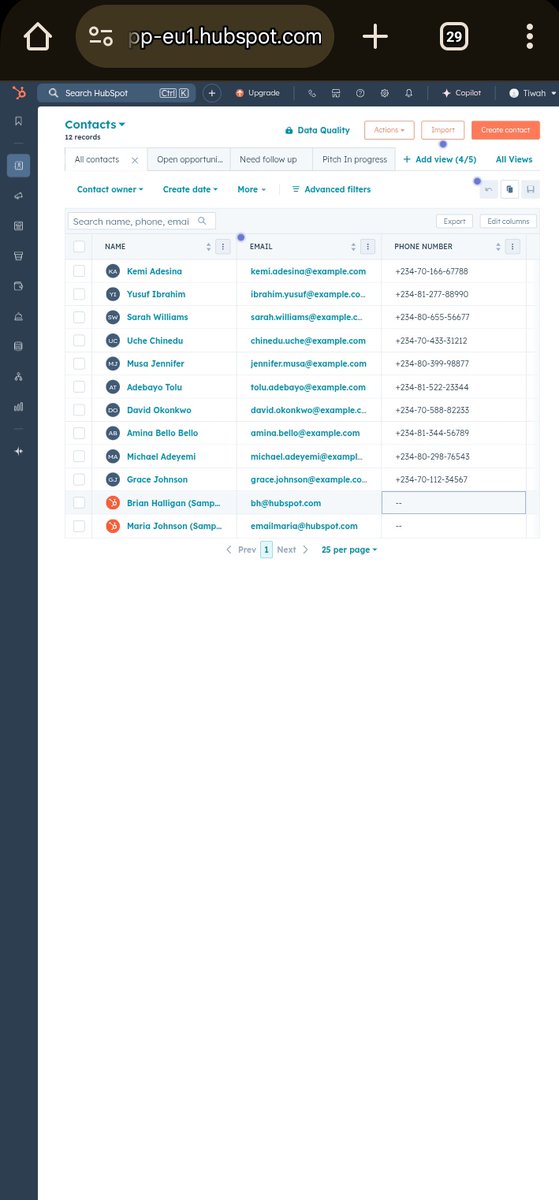 ruqayyahib's tweet image. Today, I explored HubSpot and created some fake contact lists and support tickets just to get familiar with the interface. There is absolutely more to learn. I also found out about HubSpot Academy, and I&apos;ll be taking some free courses soon to deepen my knowledge. #Day 18