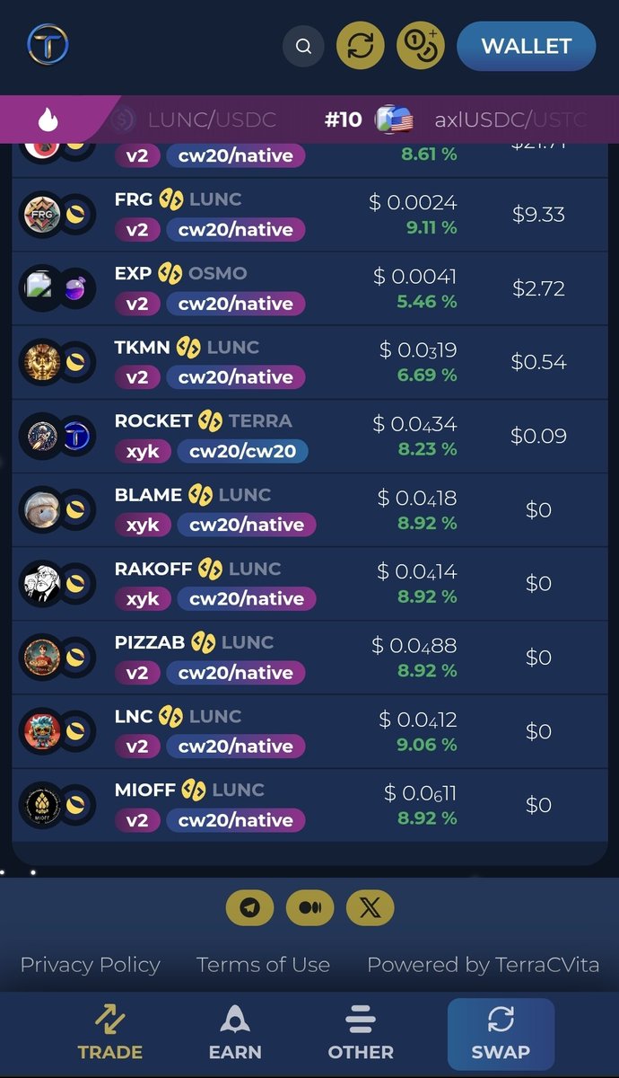RexYellerBelly's tweet image. Everything pumping on @_Terraport_ today.
All the big tokens, and all the whitelisted niche smaller market caps also.
With the USTC staking prop not passing, the markets pumping. ♥️🚀